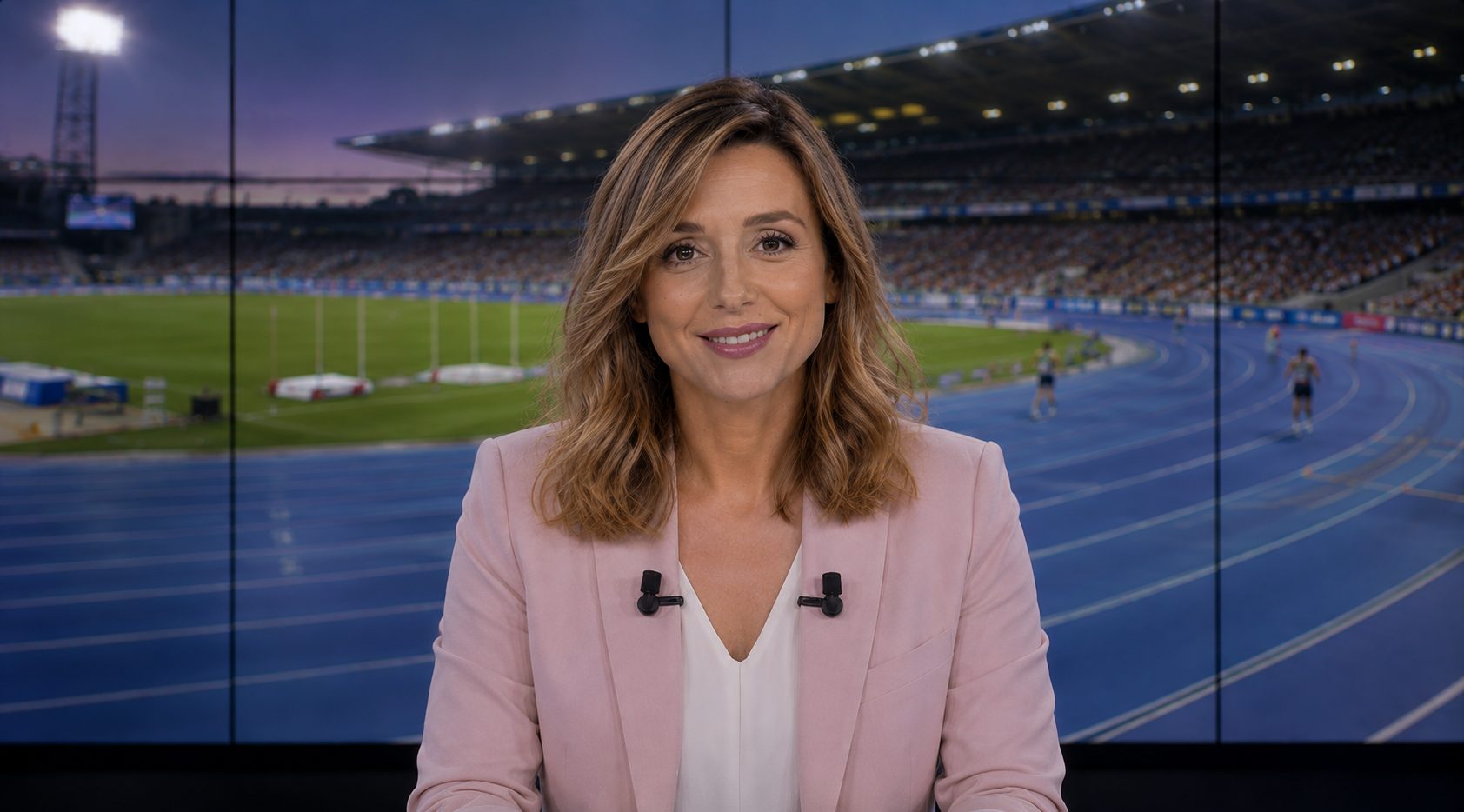 JT sportif filmé en studio broadcast